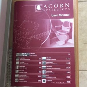 Acorn Stairlift MANUAL